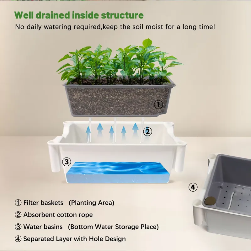 Jardim Vertical Móvel de 3 Nív - Self Watering Planter avaliação e preço
