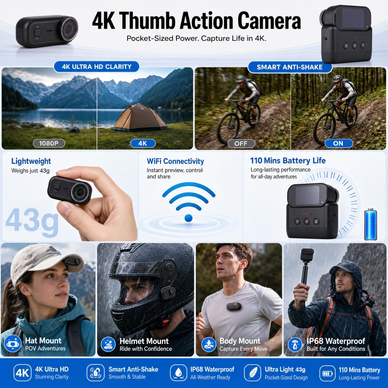 Câmera APEX Action 4K Mini POV - Garden Camera avaliação e preço
